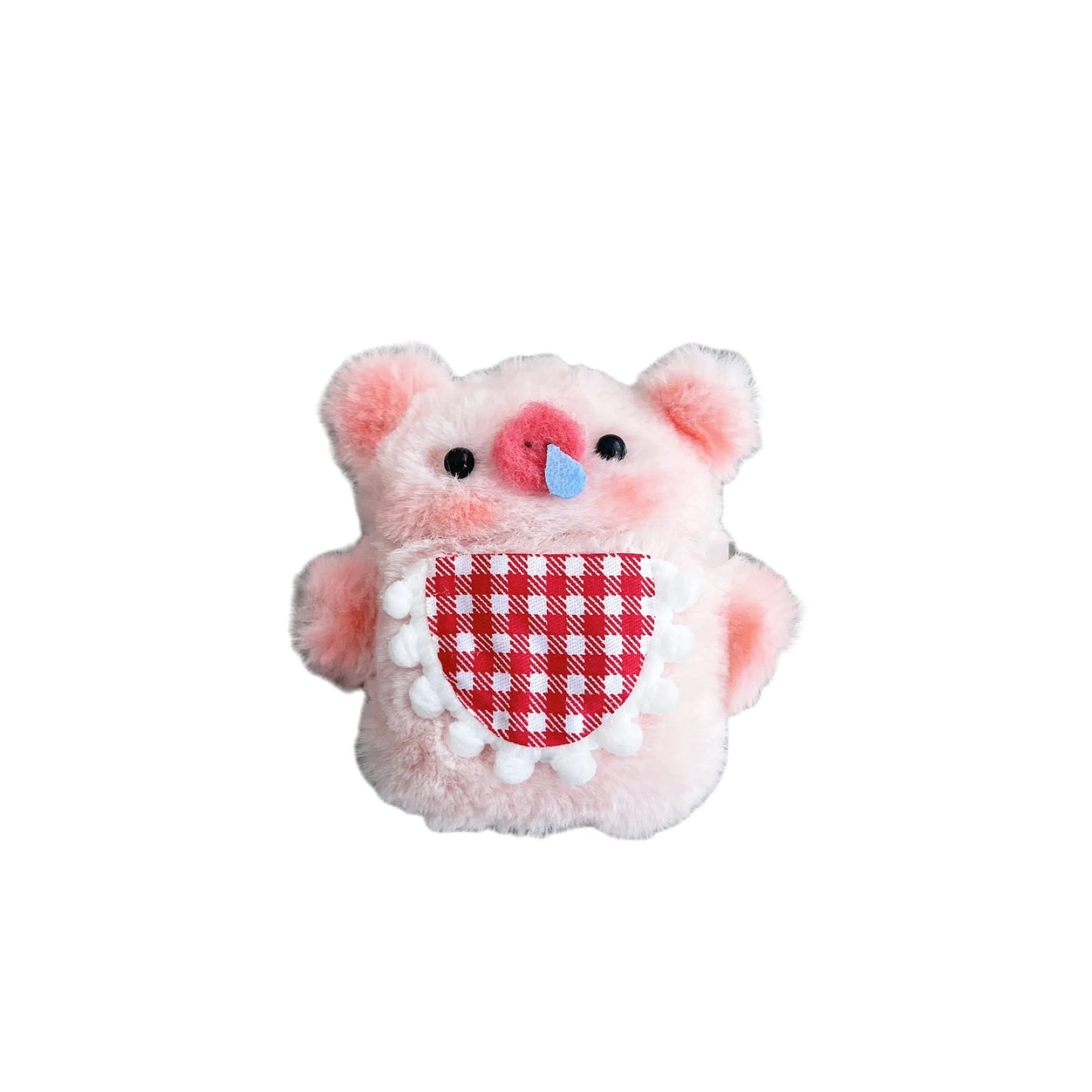 Pastel pink piggy case shown from a back angle highlighting anti-drop protection