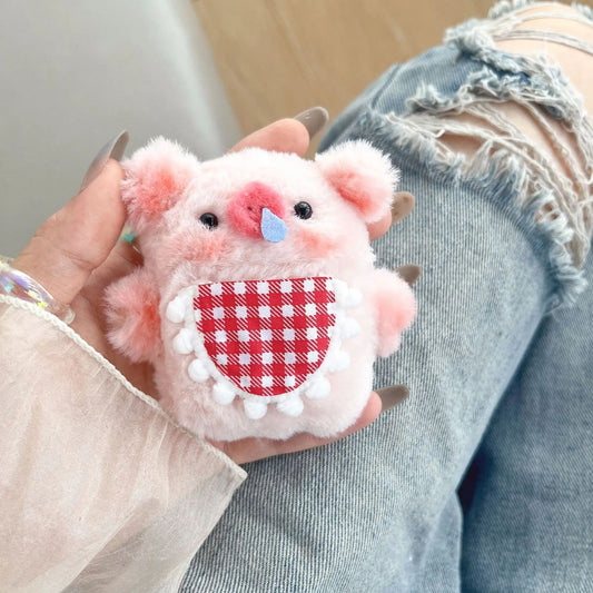 Piggy AirPods case showing soft silicone with a silky-finish texture