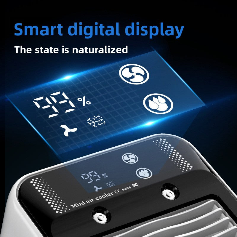L8 model portable misting fan with new digital display