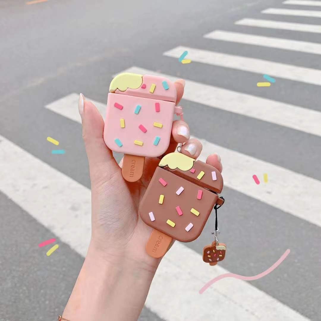 Ice cream AirPods case in the brown ice cream colorway