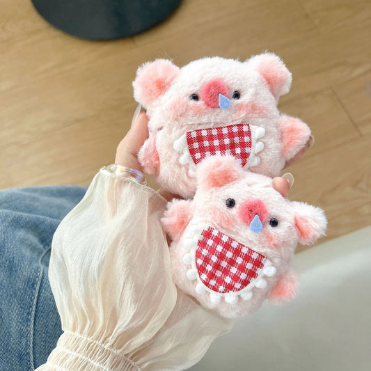 TrendLoop kawaii piggy silicone AirPods case in pastel pink
