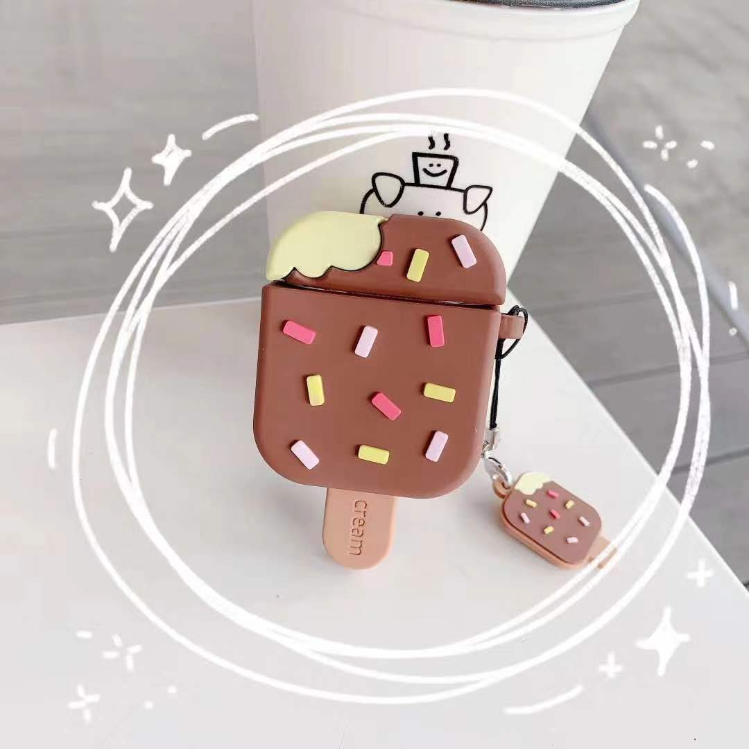 Ice cream AirPods case fitted to AirPods Pro 3rd generation 2025 charging case