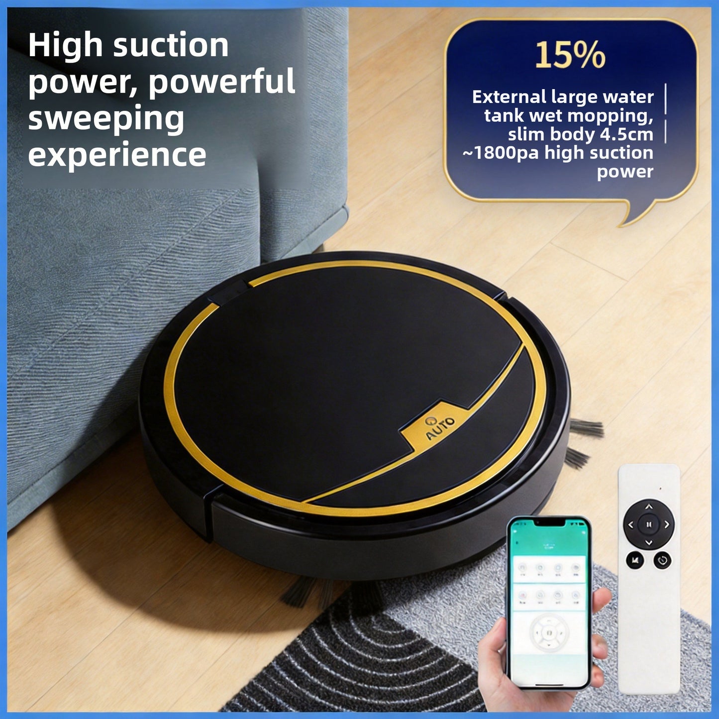TrendLoop smart robot vacuum and mop with Bluetooth app control